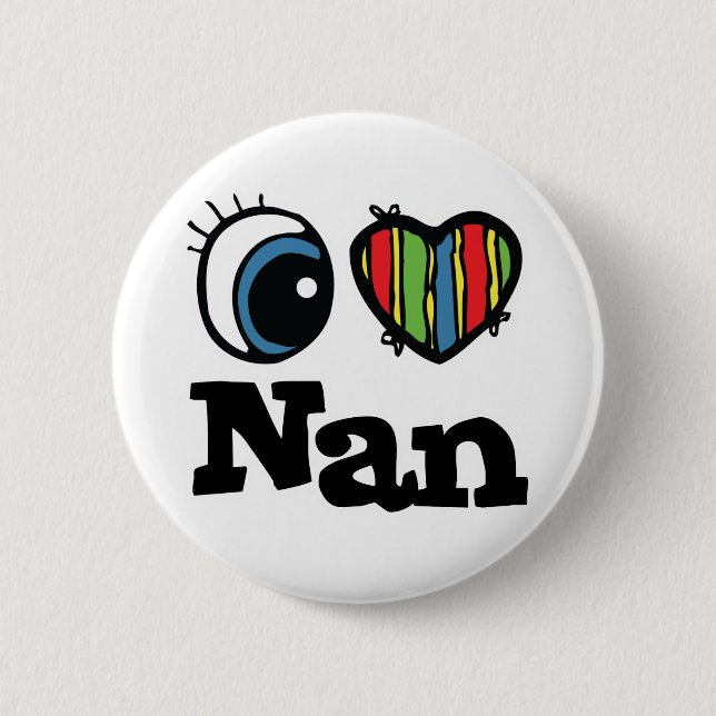 Badge Rond 5 Cm J'aime Nan (Devant)