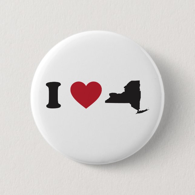 Badge Rond 5 Cm J'aime New York (Devant)