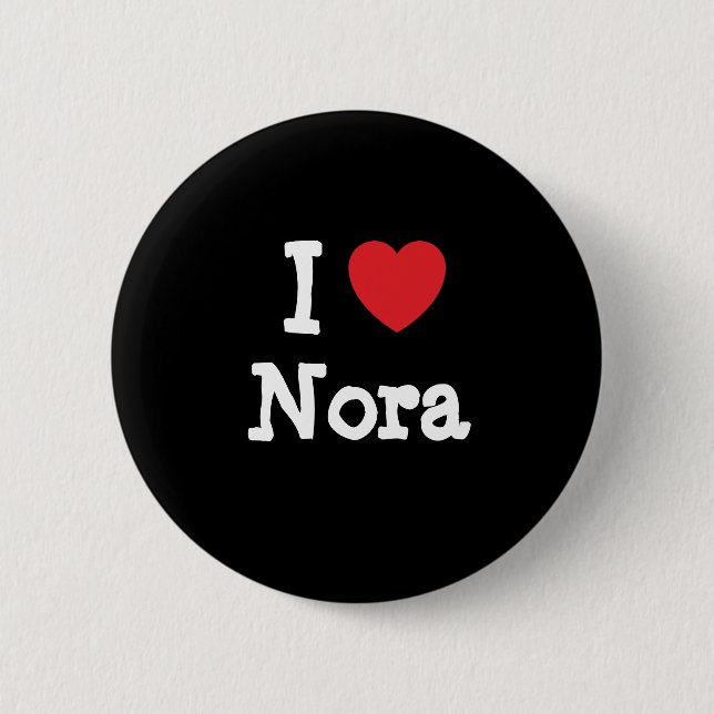 Badge Rond 5 Cm J'aime Nora heart T-Shirt (Devant)