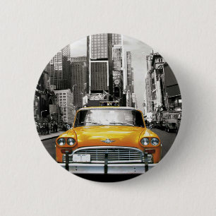 Badge Rond 5 Cm J'aime NYC - taxi de New York