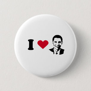 Badge Rond 5 Cm J'aime Obama