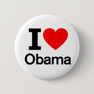 Badge Rond 5 Cm J'aime Obama