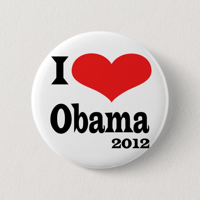 Badge Rond 5 Cm J'aime Obama4x4 (Devant)