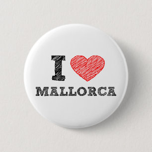 Badge Rond 5 Cm J'aime Palma de Majorque