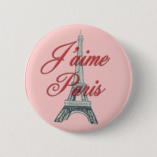 Badge Rond 5 Cm J'aime Paris