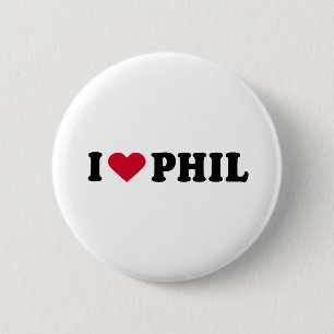BADGE ROND 5 CM J'AIME PHIL