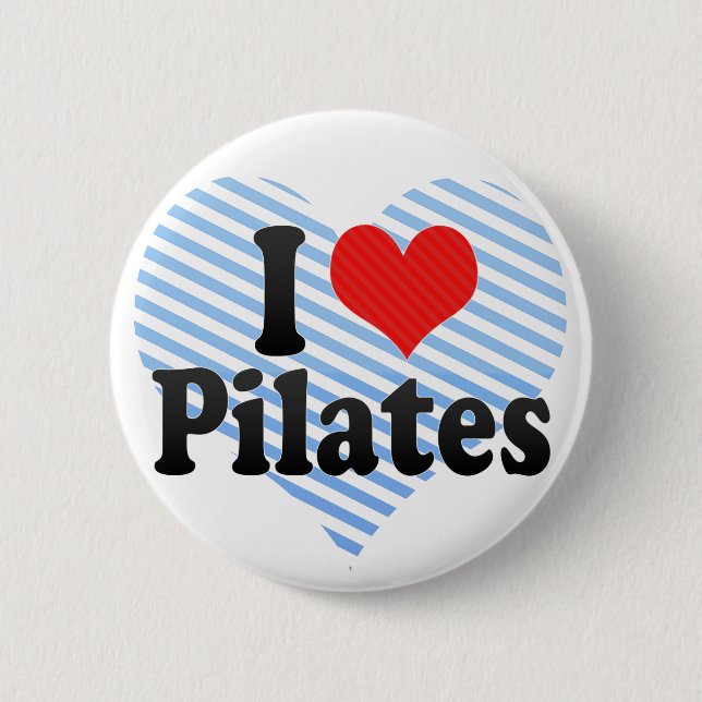 Badge Rond 5 Cm J'aime Pilates (Devant)