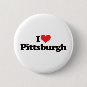Badge Rond 5 Cm J'aime Pittsburgh
