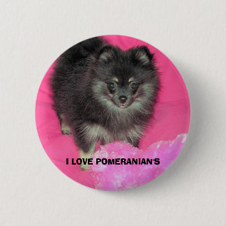 BADGE ROND 5 CM J'AIME POMERANIAN