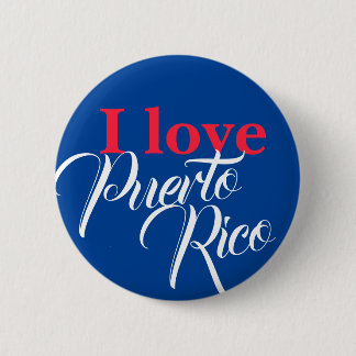 Badge Rond 5 Cm J'aime Porto Rico