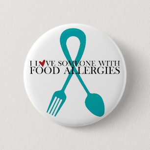 Badge Rond 5 Cm J'aime quelqu'un avec des allergies alimentaires