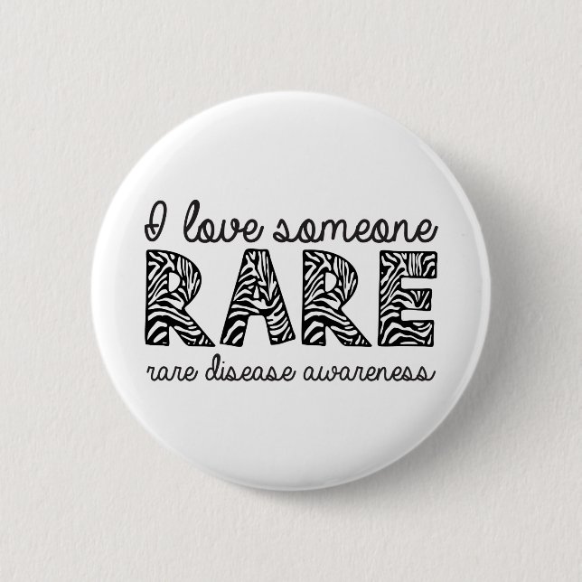 Badge Rond 5 Cm J'Aime Quelqu'Un Rare (Devant)
