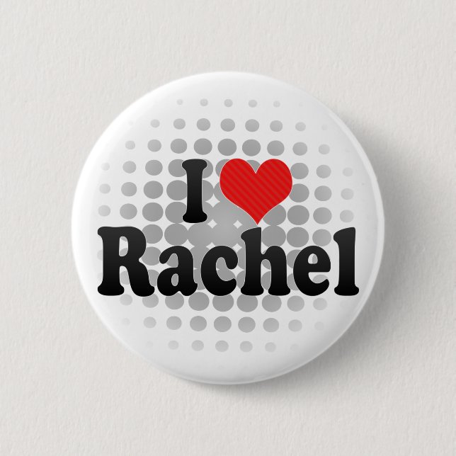 Badge Rond 5 Cm J'aime Rachel (Devant)