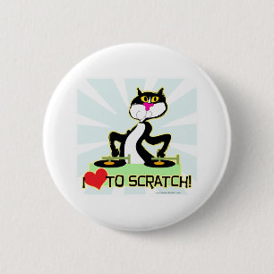Badge Rond 5 Cm J'aime rayer