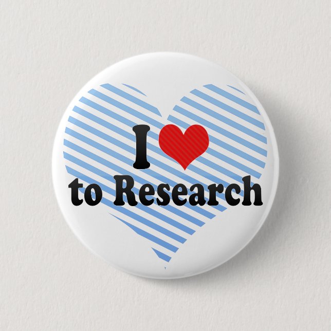 Badge Rond 5 Cm J'aime rechercher (Devant)