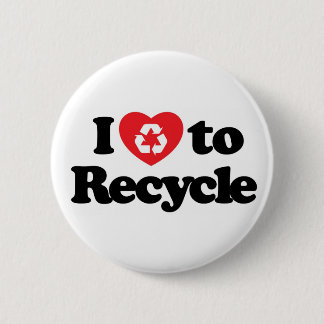 Badge Rond 5 Cm J'aime réutiliser le bouton
