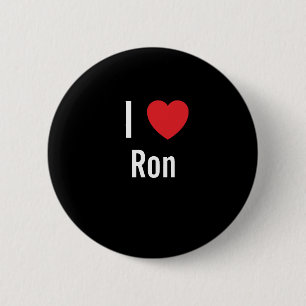 Badge Rond 5 Cm J'aime Ron
