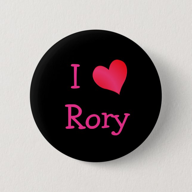 Badge Rond 5 Cm J'aime Rory (Devant)