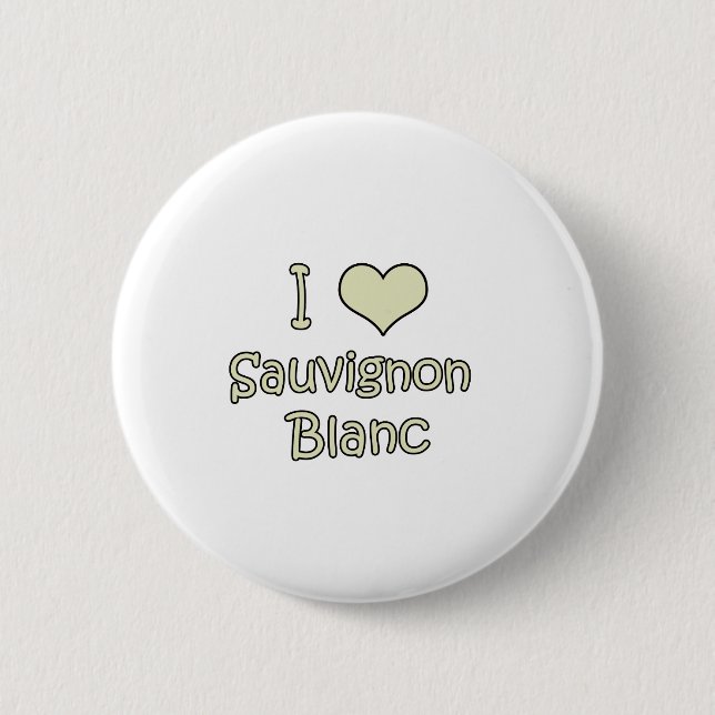Badge Rond 5 Cm J'aime Sauvignon Blanc (Devant)