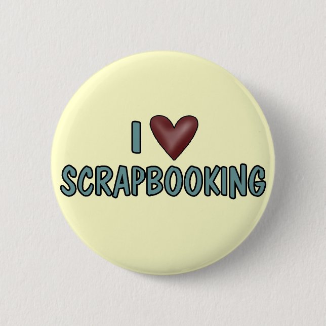 Badge Rond 5 Cm J'aime Scrapbooking (Devant)