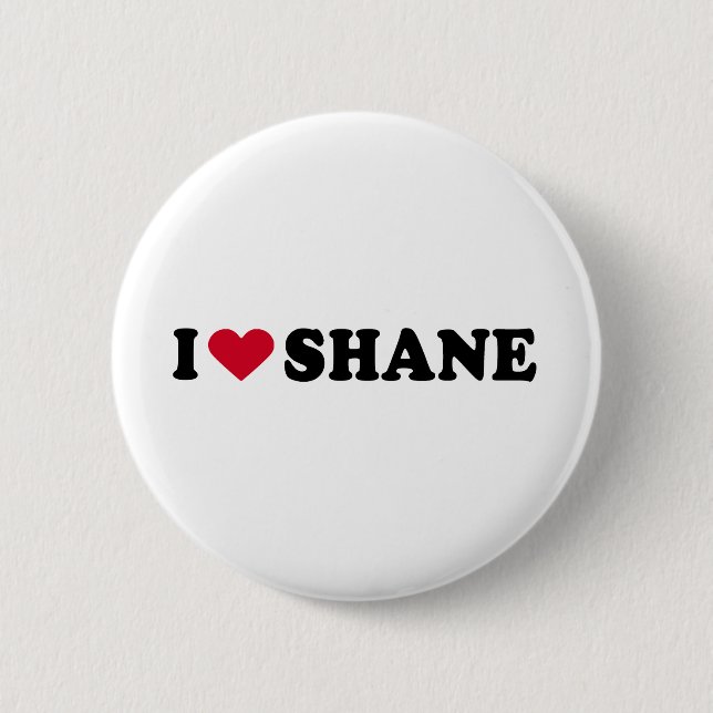 BADGE ROND 5 CM J'AIME SHANE (Devant)