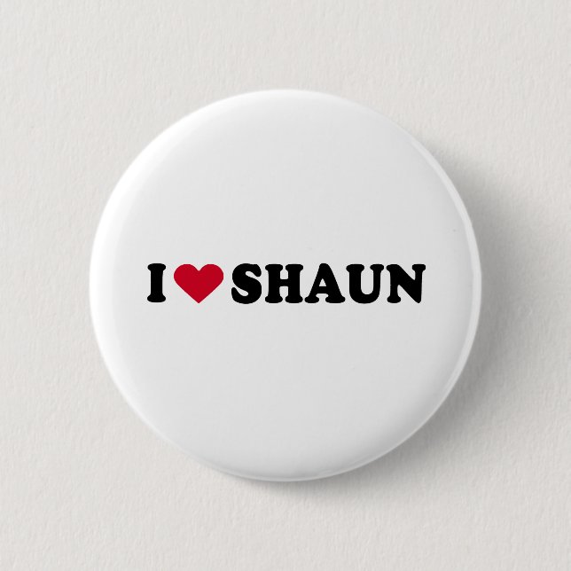 BADGE ROND 5 CM J'AIME SHAUN (Devant)