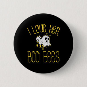 Badge Rond 5 Cm J'Aime Son Boo Bees Couples Halloween Costum Adult