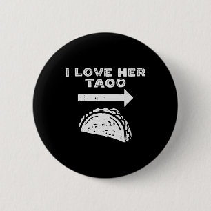 Badge Rond 5 Cm J'Aime Son Taco Matching Couple Cinco De Mayo Homm