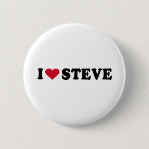 BADGE ROND 5 CM J'AIME STEVE