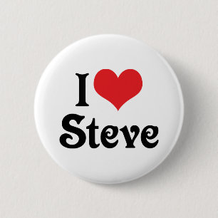 Badge Rond 5 Cm J'aime Steve
