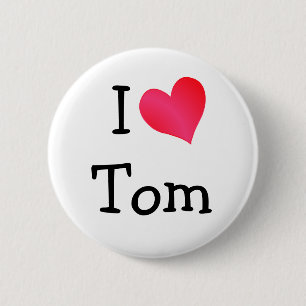 Badge Rond 5 Cm J'aime Tom