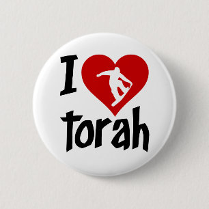 Badge Rond 5 Cm J'aime Torah