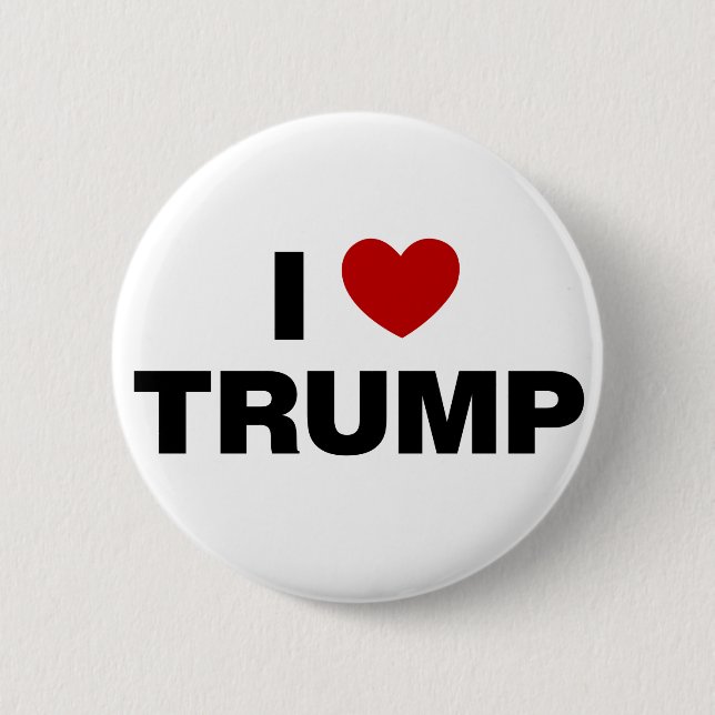 Badge Rond 5 Cm J'aime Trump (Devant)