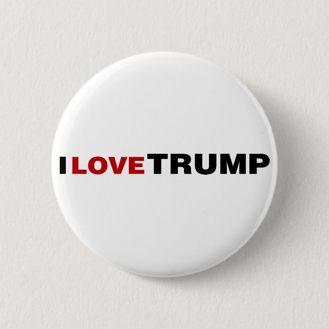 Badge Rond 5 Cm J'aime Trump (Devant)