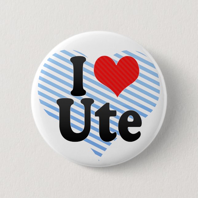 Badge Rond 5 Cm J'aime Ute (Devant)