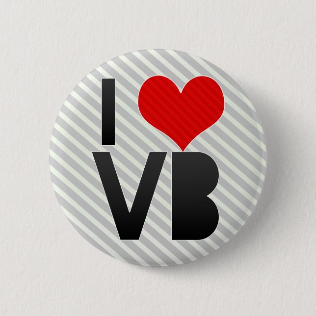 Badge Rond 5 Cm J'aime VB (Devant)