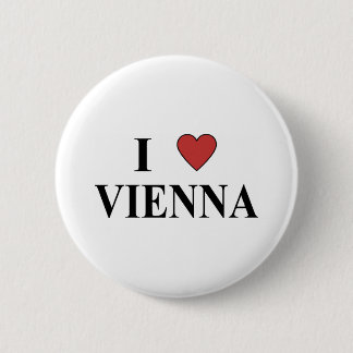 Badge Rond 5 Cm J'aime Vienne