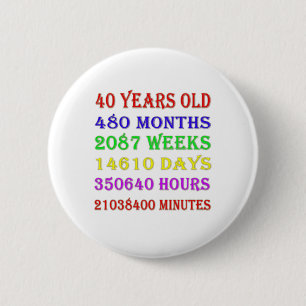Badge Rond 5 Cm Jalons du 40e anniversaire