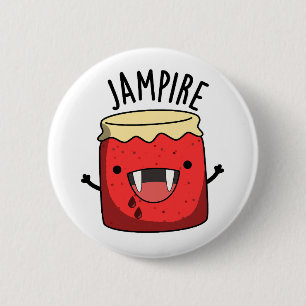 Badge Rond 5 Cm Jam-arbitre Funny Vampire Jam Pun