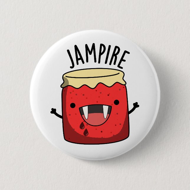Badge Rond 5 Cm Jam-arbitre Funny Vampire Jam Pun (Devant)