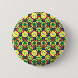 Badge Rond 5 Cm Jamahiri ® Libye | Motif africain