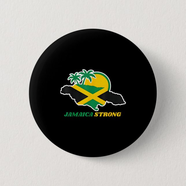 Badge Rond 5 Cm Jamaica Strong I Love Jamaican Flag Heart Women Me (Devant)