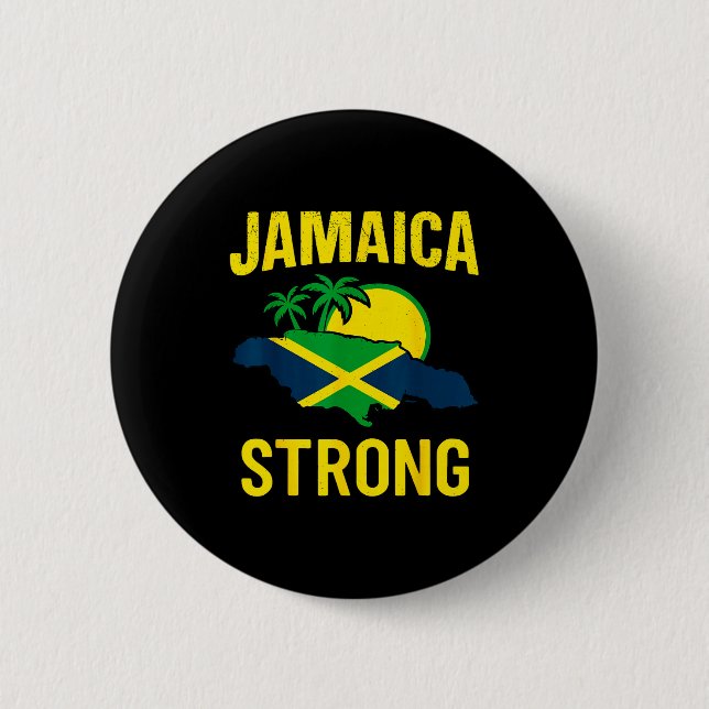 Badge Rond 5 Cm Jamaica Strong I Love Jamaican Flag Heart Women Me (Devant)
