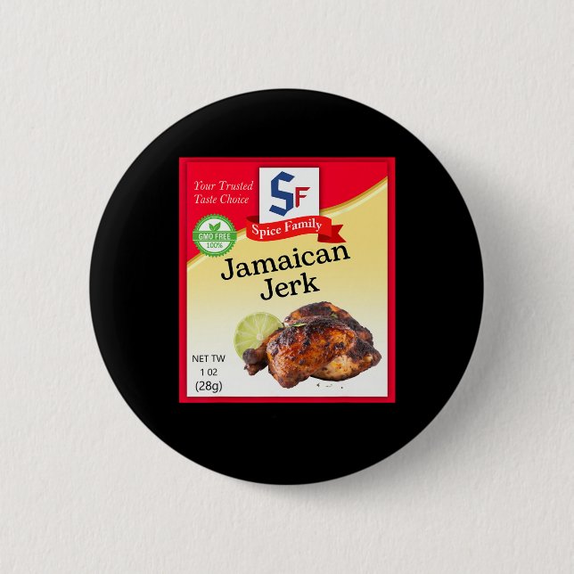 Badge Rond 5 Cm Jamaïcain Jerk Costume de Conditionnement Vacances (Devant)