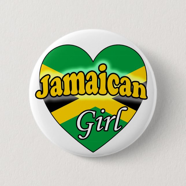 Badge Rond 5 Cm Jamaican Girl (Devant)