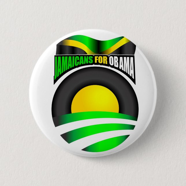 Badge Rond 5 Cm Jamaicans pour le bouton d'Obama (Devant)