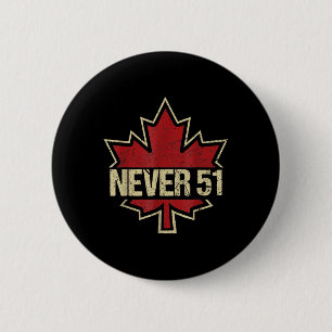 Badge Rond 5 Cm Jamais 51 Le Canada N'Est À Vendre Est. 1867 Fier