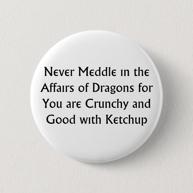 Badge Rond 5 Cm Jamais dragons (Devant)