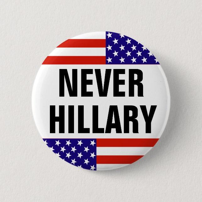 Badge Rond 5 Cm JAMAIS HILLARY pour le président 2016 (Devant)