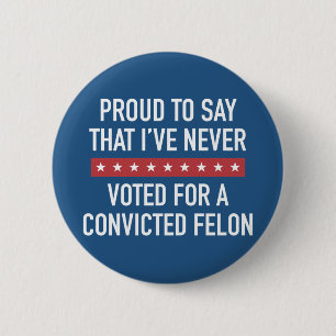 Badge Rond 5 Cm Jamais voté pour Trump